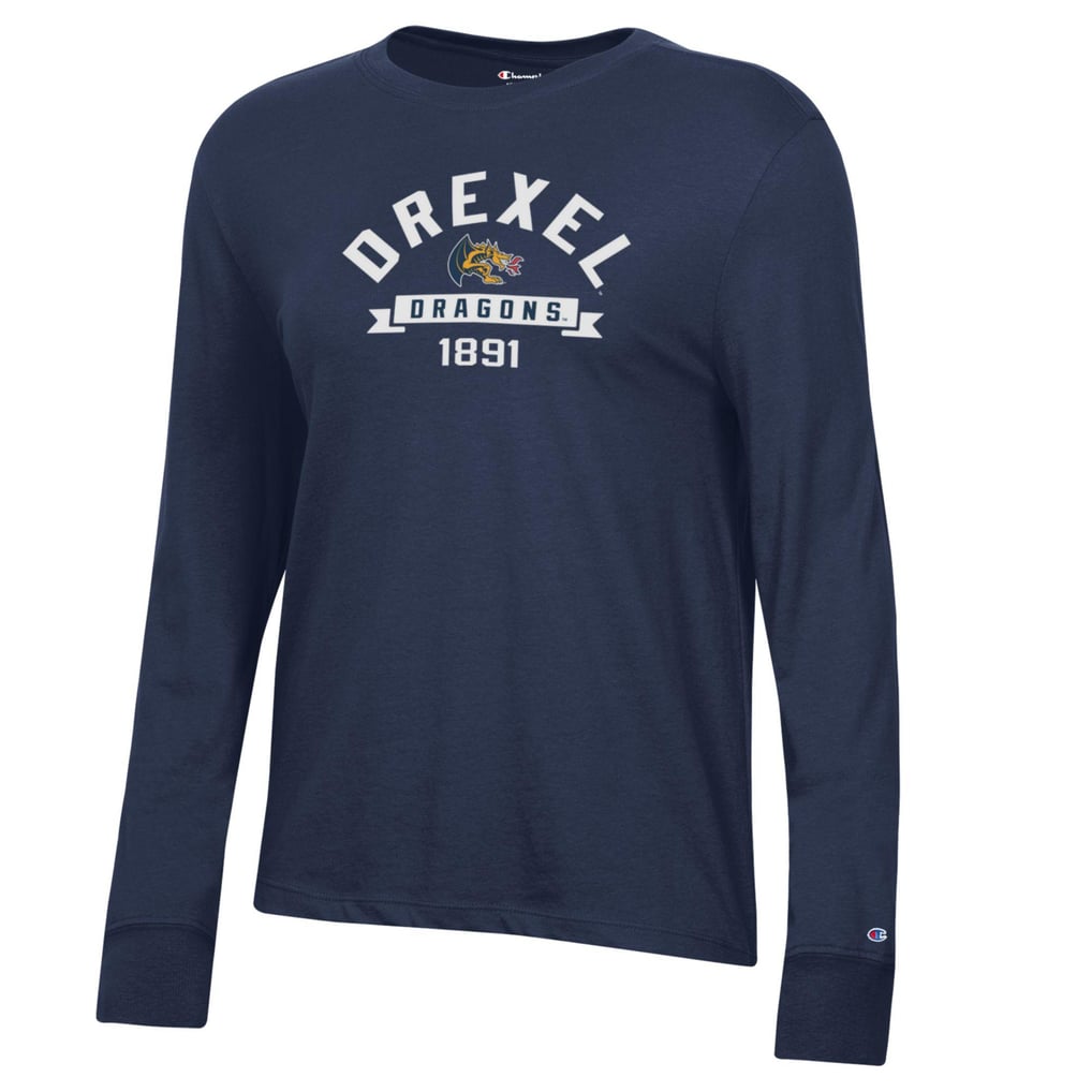  Drexel Dragons Champion Women's Core Long Sleeve T-Shirt - Navy